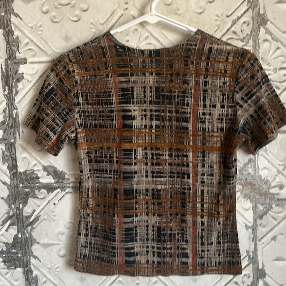 Jaipur Women's Multicolor Plaid cropped Top - Picture 5 of 6